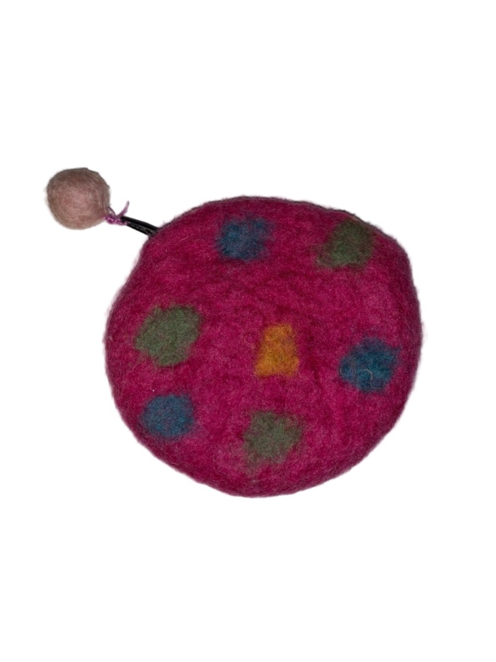 Women's Unbranded Pink Multicolor Wool Felt Coin Purse One Size